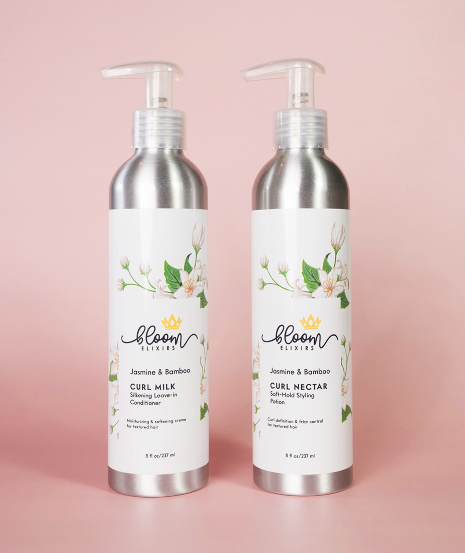 Jasmine & Bamboo Curl Milk & Curl Nectar Styling Set