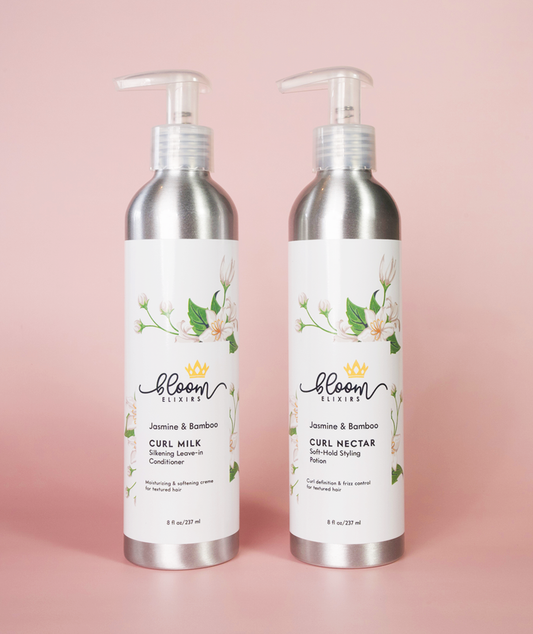 Jasmine & Bamboo Curl Milk & Curl Nectar Styling Set
