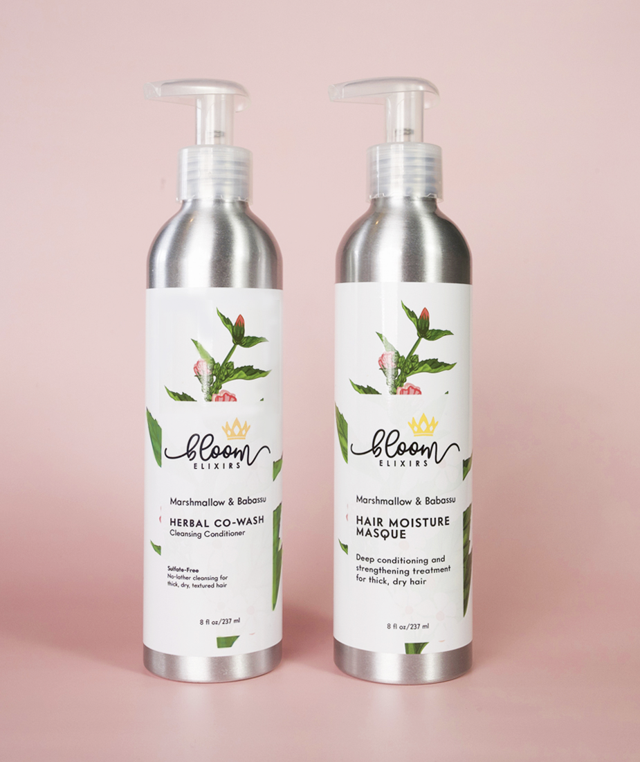 Marshmallow & Babassu Herbal Co-Wash and Hair Moisture Masque Set