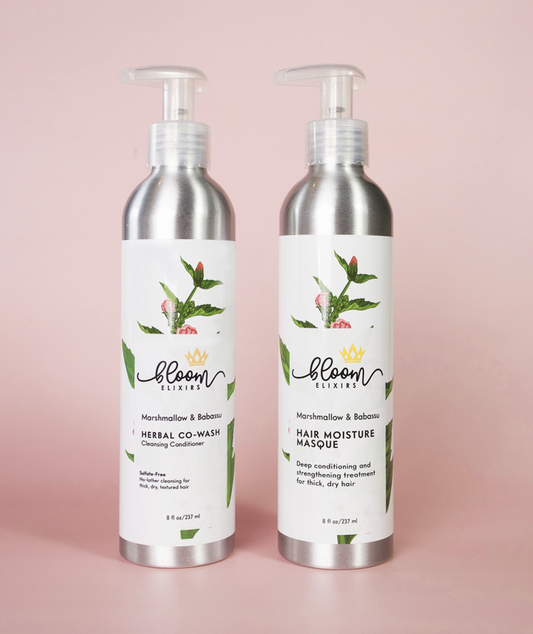 Marshmallow & Babassu Herbal Co-Wash and Hair Moisture Masque Set