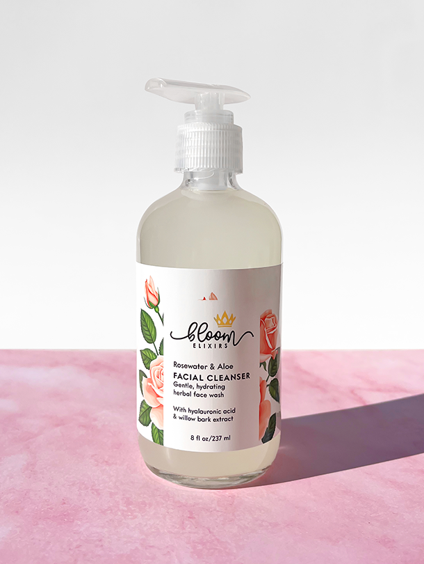 Rosewater & Aloe Facial Cleanser and Toner Set