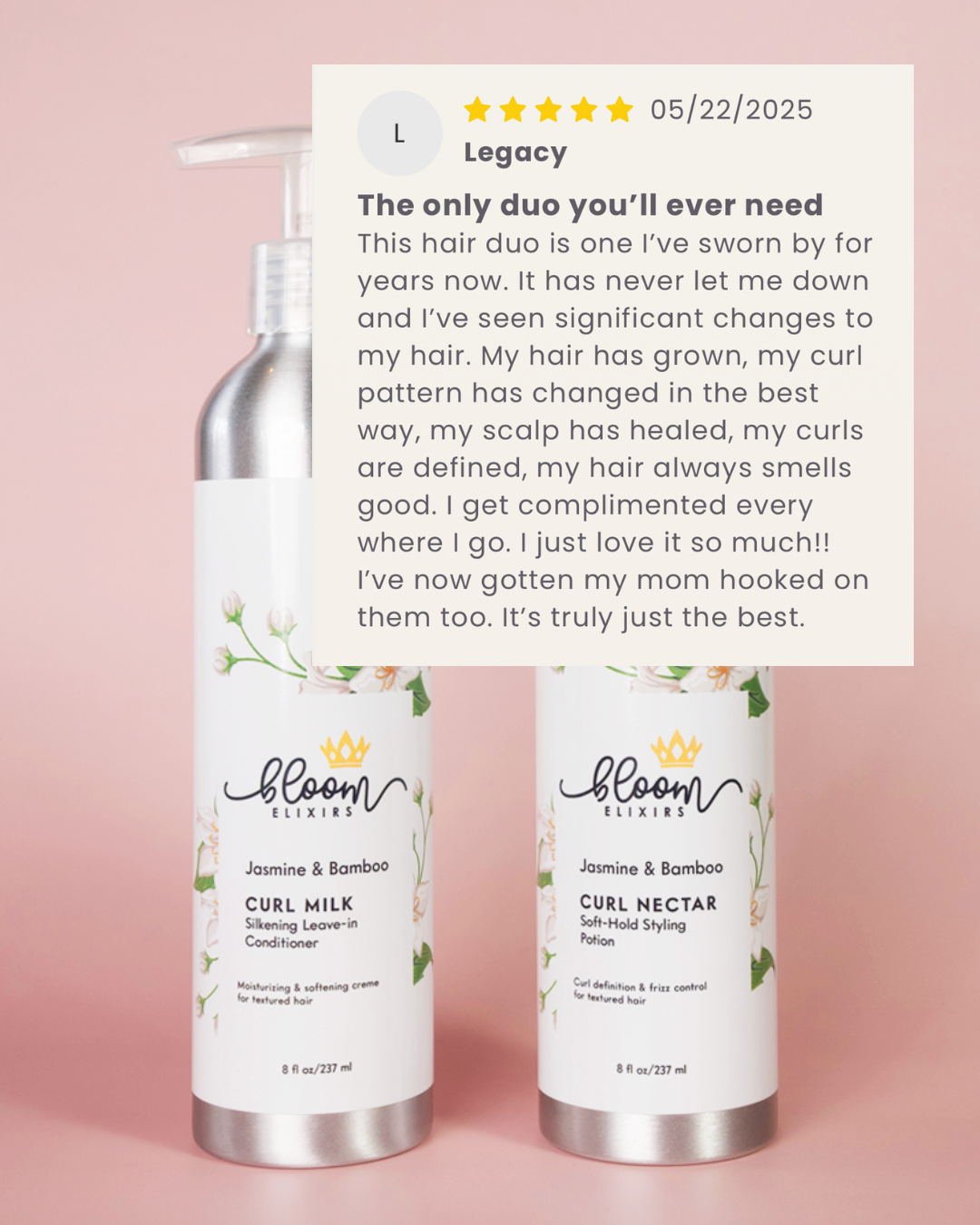 Jasmine & Bamboo Curl Milk & Curl Nectar Styling Set