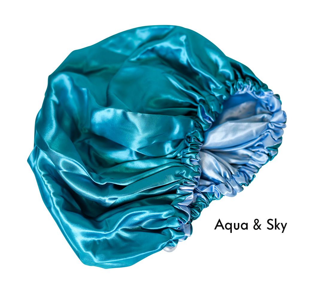 Satin Bonnet - Reversible & Adjustable Large Natural Curly Hair Sleep Bonnet